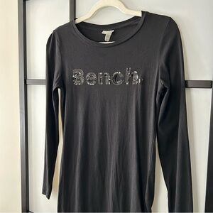 [XS] Bench Black Sequin Black Long Sleeve Midi Nightgown/ Pj’s
